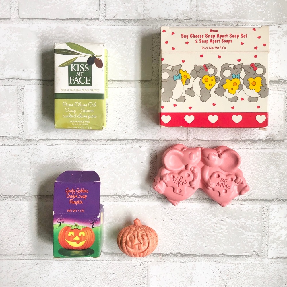 Set of soaps kiss my face and vintage Avon